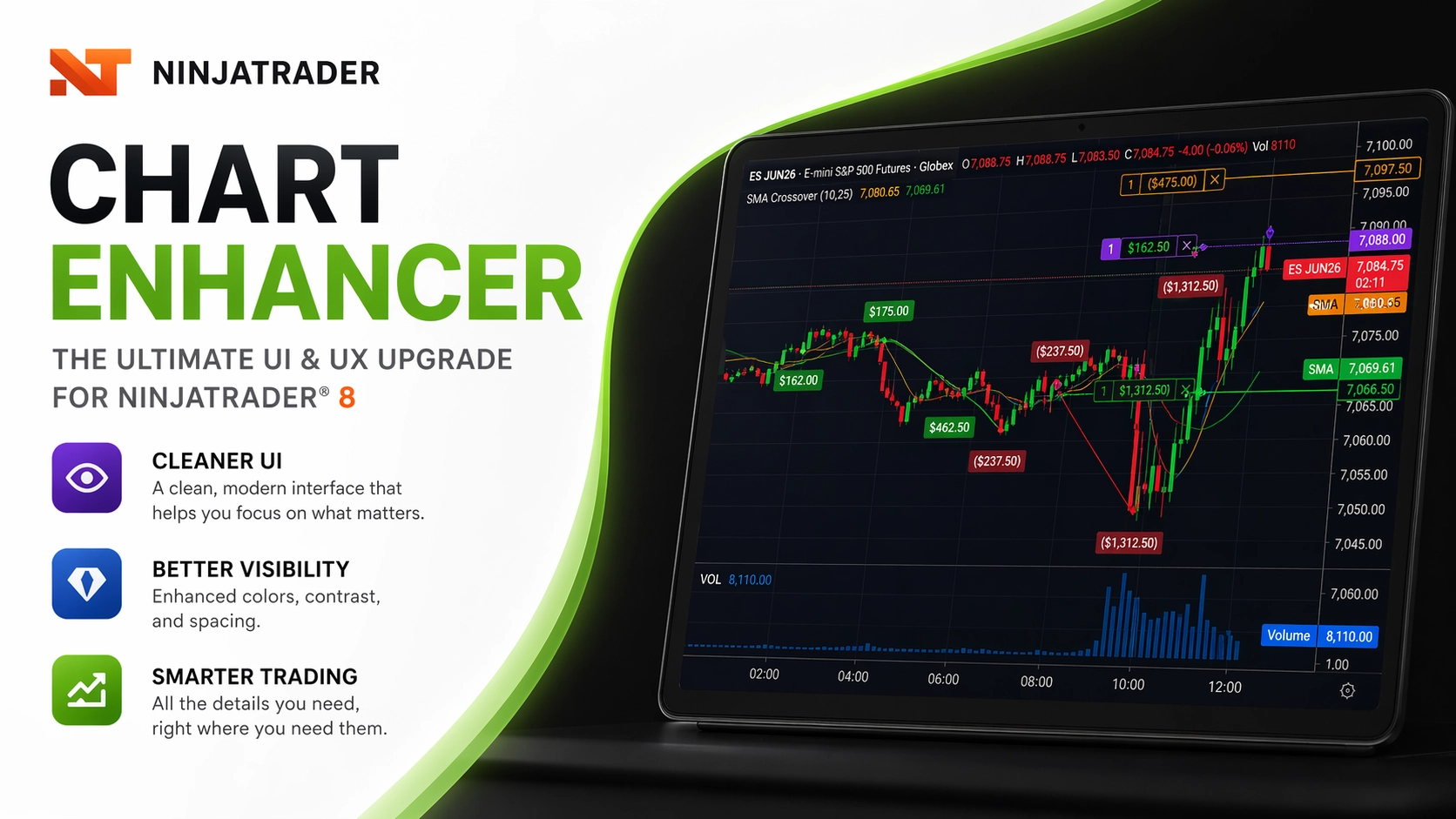 Chart Enhancer running inside NinjaTrader 8